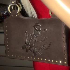 Express Chocolate Color Embroidery Bag